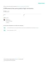 LSTM network time series predicts high-risk tenants