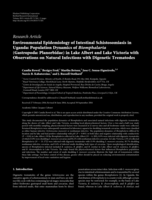 Environmental epidemiology of intestinal schistosomiasis in Uganda: population dynamics of biomphalaria (gastropoda: planorbidae) in Lake Albert and Lake Victoria with observations on natural infections with digenetic trematodes.
