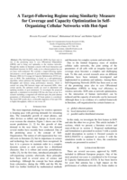 A target-following regime using Similarity Measure for Coverage and Capacity Optimization in Self-Organizing Cellular Networks with hot-spot