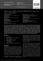 What does NDE need to achieve for cast iron pipe networks?
