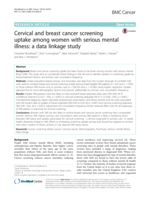 Cervical and breast cancer screening uptake among women with serious mental illness: A data linkage study