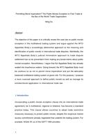 Permitting Moral Imperialism: The Public Morals Exception to Free Trade at the Bar of the World Trade Organization