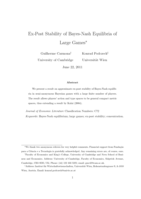 Ex-Post Stability of Bayes-Nash Equilibria of Large Games