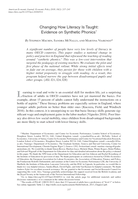 Changing How Literacy Is Taught: Evidence on Synthetic Phonics