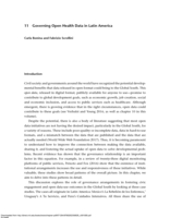 Governing Open Health Data in Latin America