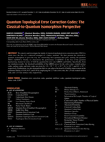 Quantum Topological Error Correction Codes: The Classical-to-Quantum Isomorphism Perspective