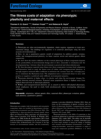 The fitness costs of adaptation via phenotypic plasticity and maternal effects
