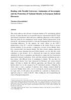 Dealing with Parallel Universes: Antinomies of Sovereignty and the Protection of National Identity in European Judicial Discourse