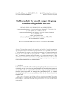 Stable ergodicity for smooth compact Lie group extensions of hyperbolic basic sets