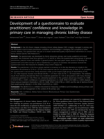 Development of a questionnaire to evaluate practitioners' confidence and knowledge in primary care in managing chronic kidney disease