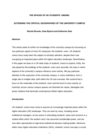 The Spaces of UK Students' Unions: extending the critical geographies of the university campus