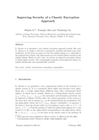 Improving security of a chaotic encryption approach