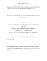 The effects of gender, long-term need for recovery and trait inhibition-rumination on morning and evening saliva cortisol secretion