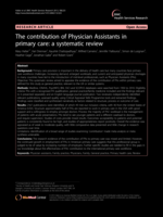 The contribution of Physician Assistants in primary care: a systematic review.