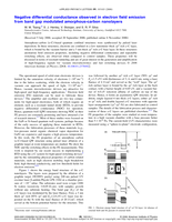 Negative differential conductance observed in electron field emission from band gap modulated amorphous-carbon nanolayers