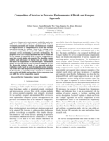 Composition of Services in Pervasive Environments: A Divide and Conquer Approach