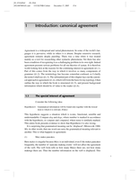 Introduction: Canonical agreement