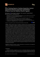Does training improve sanitary inspection answer agreement between inspectors? Quantitative evidence from the mukono district, uganda