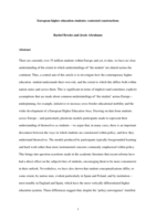 European Higher Education Students: Contested Constructions