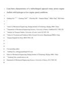 Lean-burn characteristics of a turbocharged opposed rotary piston engine fuelled with hydrogen at low engine speed conditions