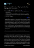 Effect of cu and cs in the ?-mo2 c system for co2 hydrogenation to methanol