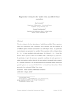 Eigenvalue estimates for multi-form modified Dirac operators