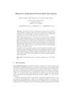 Biometric-Authenticated Searchable Encryption