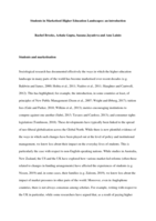 Students in Marketised Higher Education Landscapes: An Introduction