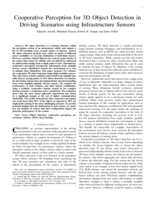 Cooperative Perception for 3D Object Detection in Driving Scenarios Using Infrastructure Sensors