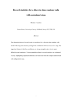 Record statistics for a discrete-time random walk with correlated steps