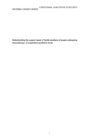 Understanding the support needs of family members of people undergoing chemotherapy: A longitudinal qualitative study