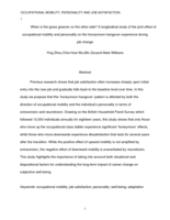 When is the grass greener on the other side? A longitudinal study of the joint effect of occupational mobility and personality on the honeymoon-hangover experience during job change