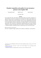 Hospital competition and quality for non-emergency patients in the English NHS