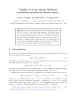 Validity of the hyperbolic Whitham modulation equations in Sobolev spaces
