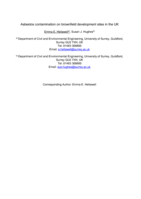 Asbestos contamination on brownfield development sites in the UK