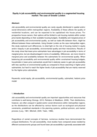 Equity in job accessibility and environmental quality in a segmented housing market: The case of Greater London