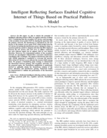 Intelligent Reflecting Surfaces Enabled Cognitive Internet of Things Based on Practical Pathloss Model