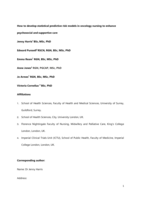 How to Develop Statistical Predictive Risk Models in Oncology Nursing to Enhance Psychosocial and Supportive Care