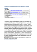 The forensic exploitation of fingermark chemistry: A review