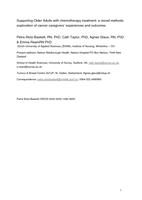 Supporting older adults with chemotherapy treatment: A mixed methods exploration of cancer caregivers  experiences and outcomes