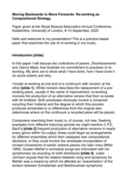 Moving Backwards to Move Forwards: Re-working as Compositional Strategy