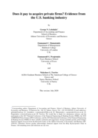 Does it pay to acquire private firms? Evidence from the U.S. banking industry