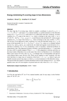 Energy minimizing N-covering maps in two dimensions