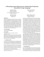 A Phonology-based Approach for Isolated Sign Production Assessment in Sign Language