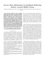 Secrecy Rate Optimization for Intelligent Reflecting Surface Assisted MIMO System