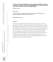 Comment on “Advanced field emission measurement techniques for research on modern cold cathode materials and their applications for transmission-type x-ray sources” [Rev. Sci. Instrum. 91, 083906 (2020)]