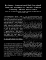 Evolutionary Optimization of High-Dimensional Multiobjective and Many-Objective Expensive Problems Assisted by a Dropout Neural Network
