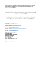 The impact of active or passive food preparation versus distraction on eating behaviour: An experimental study