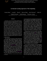 An Internal Learning Approach to Video Inpainting