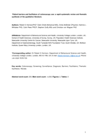Patient barriers and facilitators of colonoscopy use: A rapid systematic review and thematic synthesis of the qualitative literature